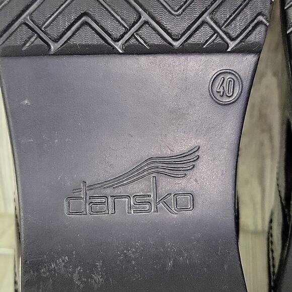 Dansko Mrbled Iridescent Patent Leather Clogs Womens Size 40 US Size 9.5-10 - Picture 8 of 14